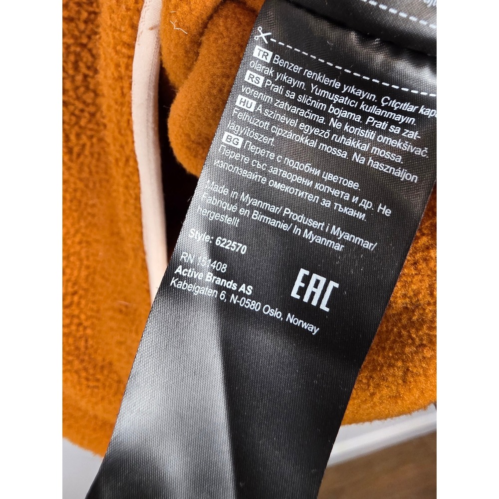 Kari Traa Rothe Womens Fleece Pullover Hoodie XS Quarter Zip Jacket Copper - Picture 12 of 12